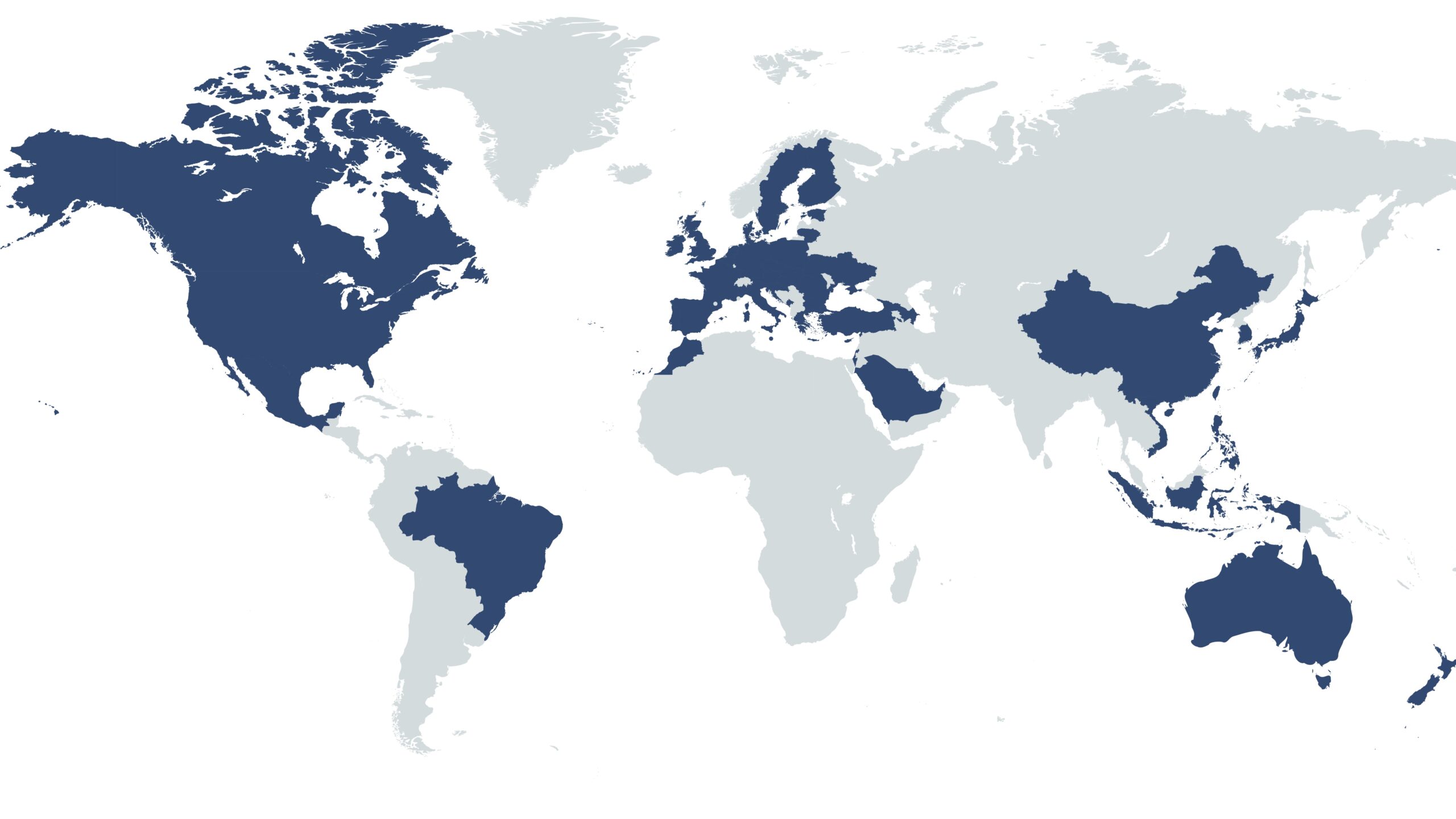 World map for impact section